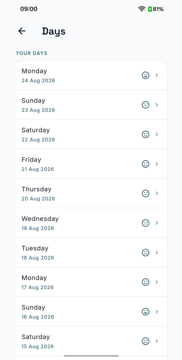 LIVONSA history of past days, searchable in full text