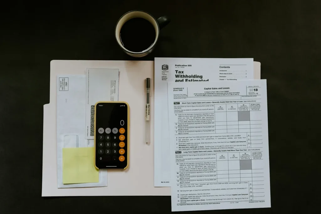Secure document collection built into a financial services website